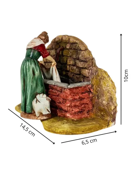 Landi Washerwoman at the Fountain, 10 cm – Without Water Movement