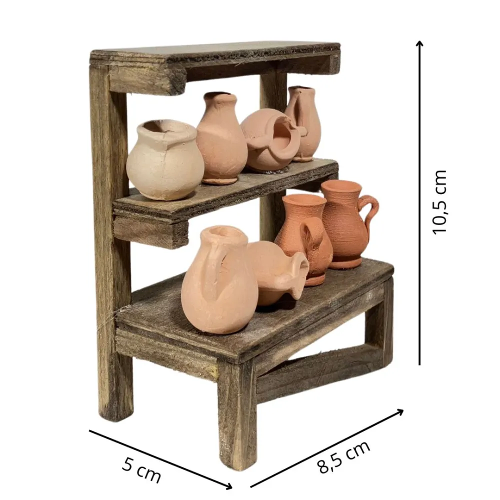 Wooden Amphora Stall for 10 cm Nativity Figures