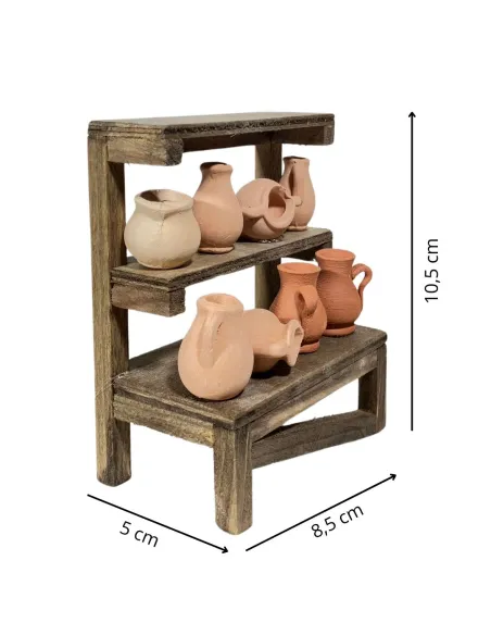 Wooden Amphora Stall for 10 cm Nativity Figures
