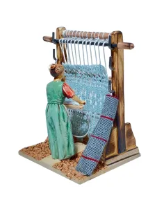 Donna Landi che ricama al telaio 10 cm