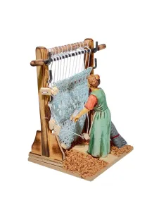 Donna Landi che ricama al telaio 10 cm 2