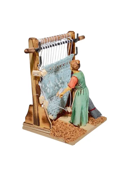 Donna Landi che ricama al telaio 10 cm