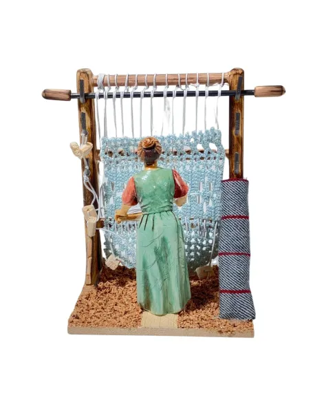 Donna Landi che ricama al telaio 10 cm