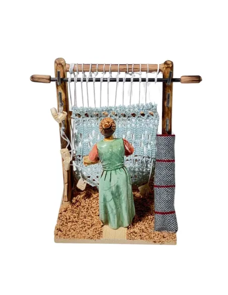 Landi Woman Weaving at the Loom, 10 cm