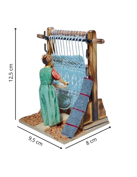 Donna Landi che ricama al telaio 10 cm