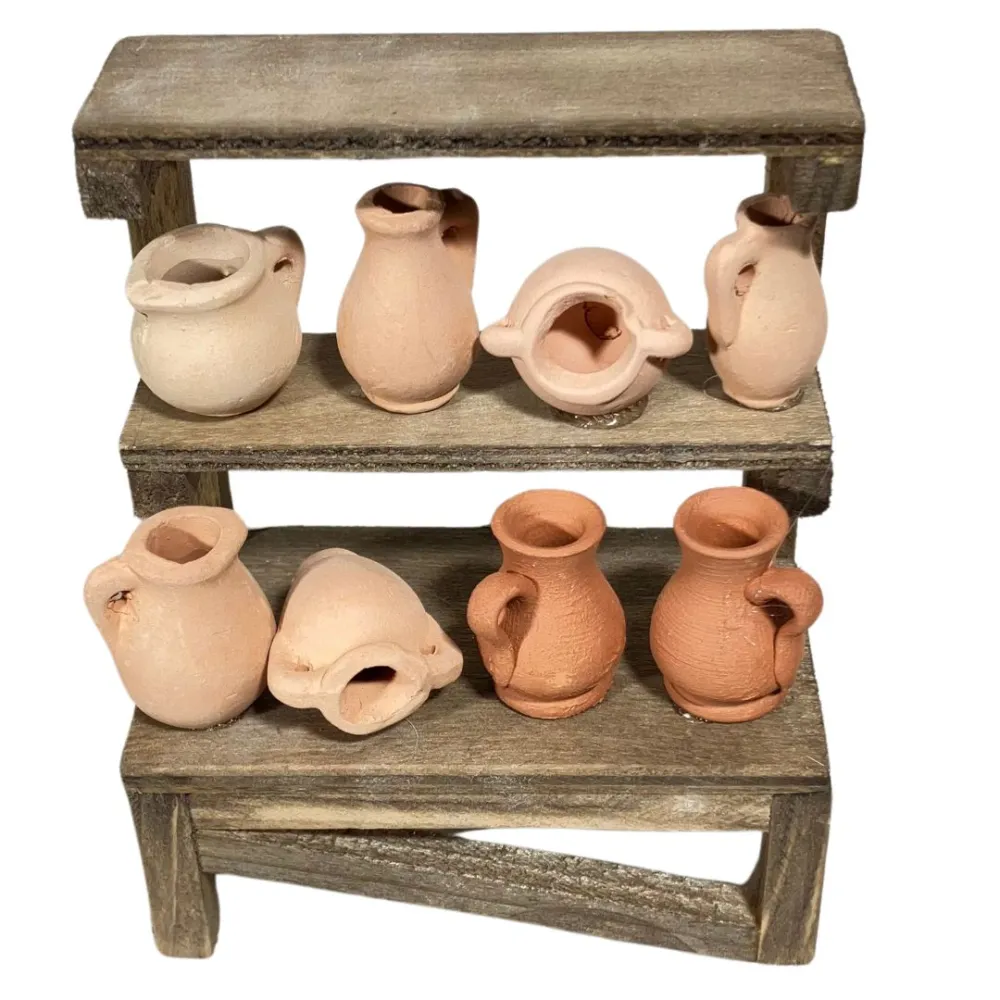 Wooden Amphora Stall for 10 cm Nativity Figures