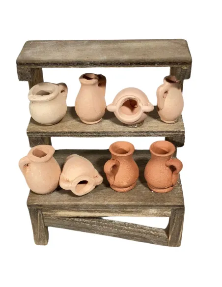 Wooden Amphora Stall for 10 cm Nativity Figures