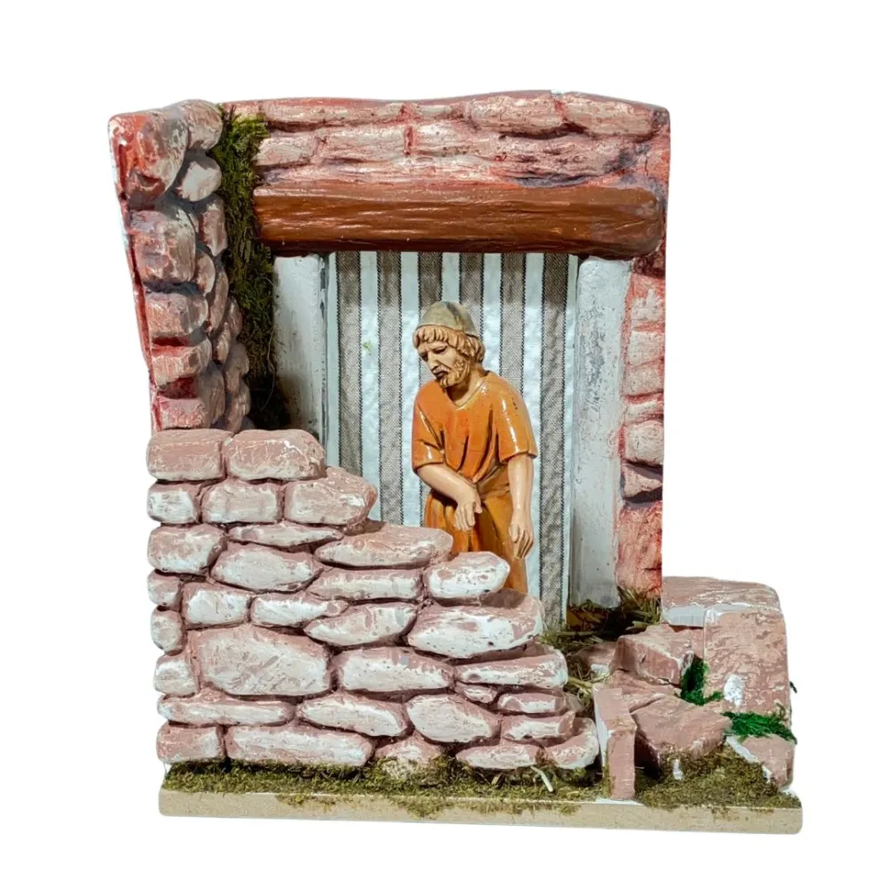 Landi Bricklayer with Stone Wall, 10 cm
