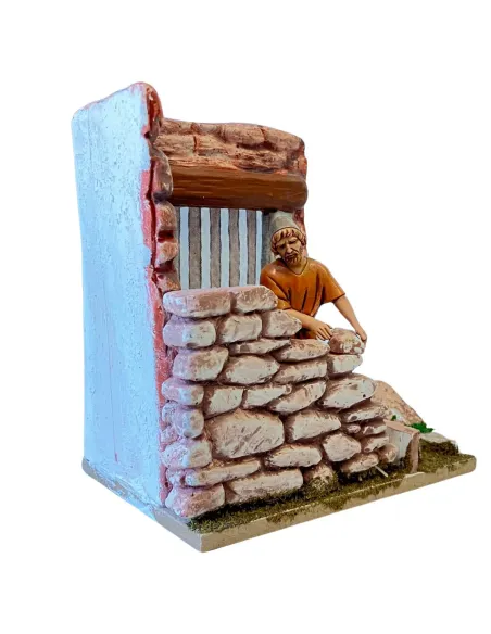 Landi Bricklayer with Stone Wall, 10 cm