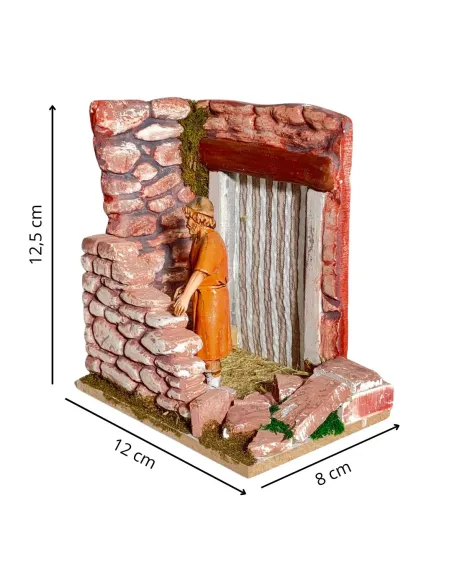 Landi Bricklayer with Stone Wall, 10 cm
