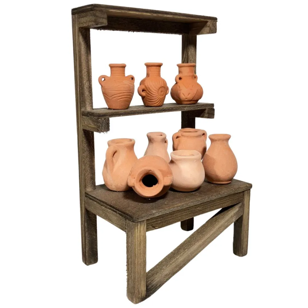 Wooden Amphora Stall for 20 cm Nativity Figures