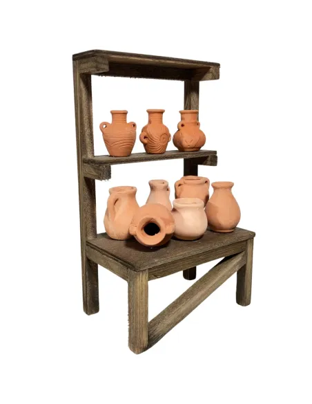 Wooden Amphora Stall for 20 cm Nativity Figures