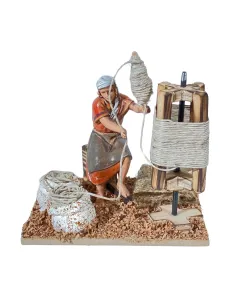 Uomo Landi che fila con arcolaio 10 cm 2