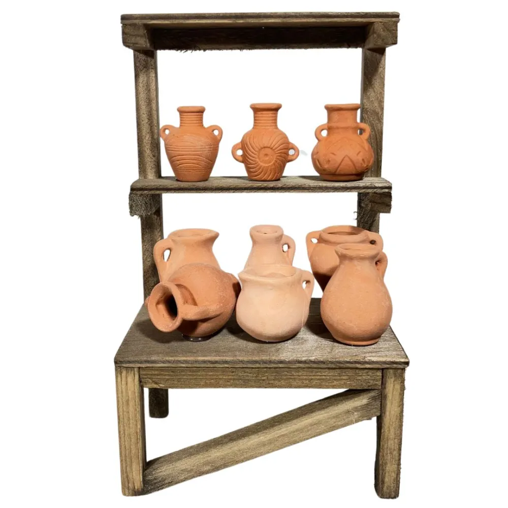 Wooden Amphora Stall for 20 cm Nativity Figures