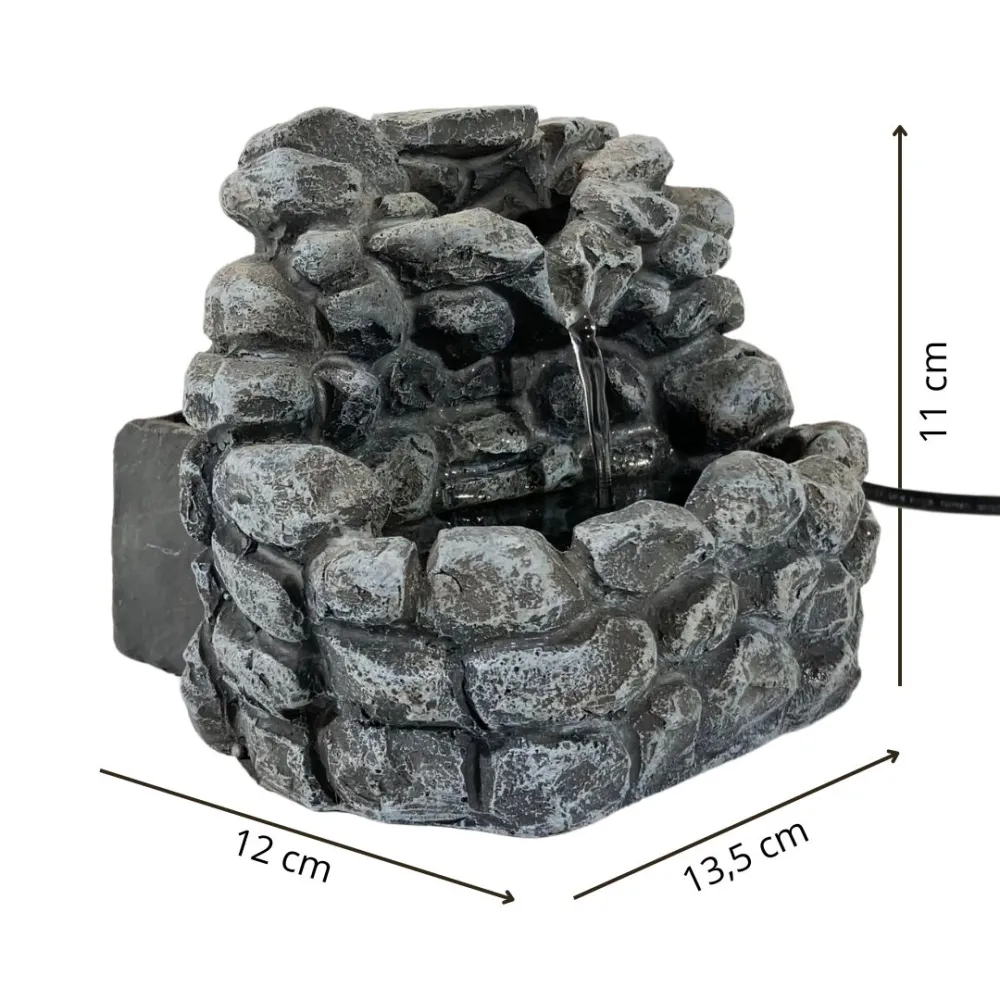 Faux Stone Resin Fountain for 12–15 cm Nativity Figures