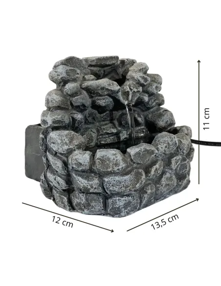 Faux Stone Resin Fountain for 12–15 cm Nativity Figures