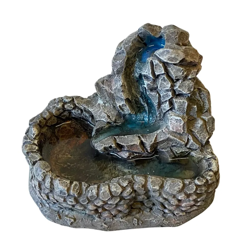 Faux Stone Resin Waterfall for 12–15 cm Nativity Figures