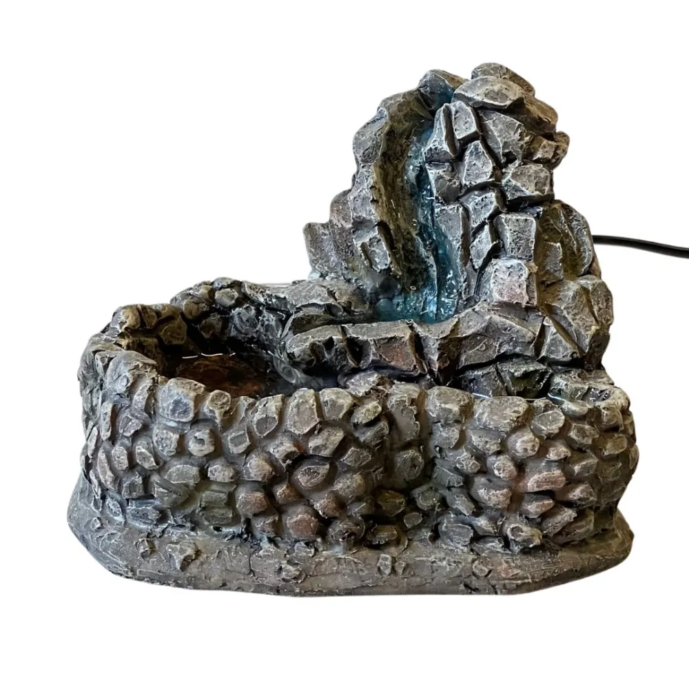 Faux Stone Resin Waterfall for 12–15 cm Nativity Figures