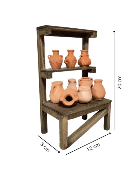 Wooden Amphora Stall for 20 cm Nativity Figures
