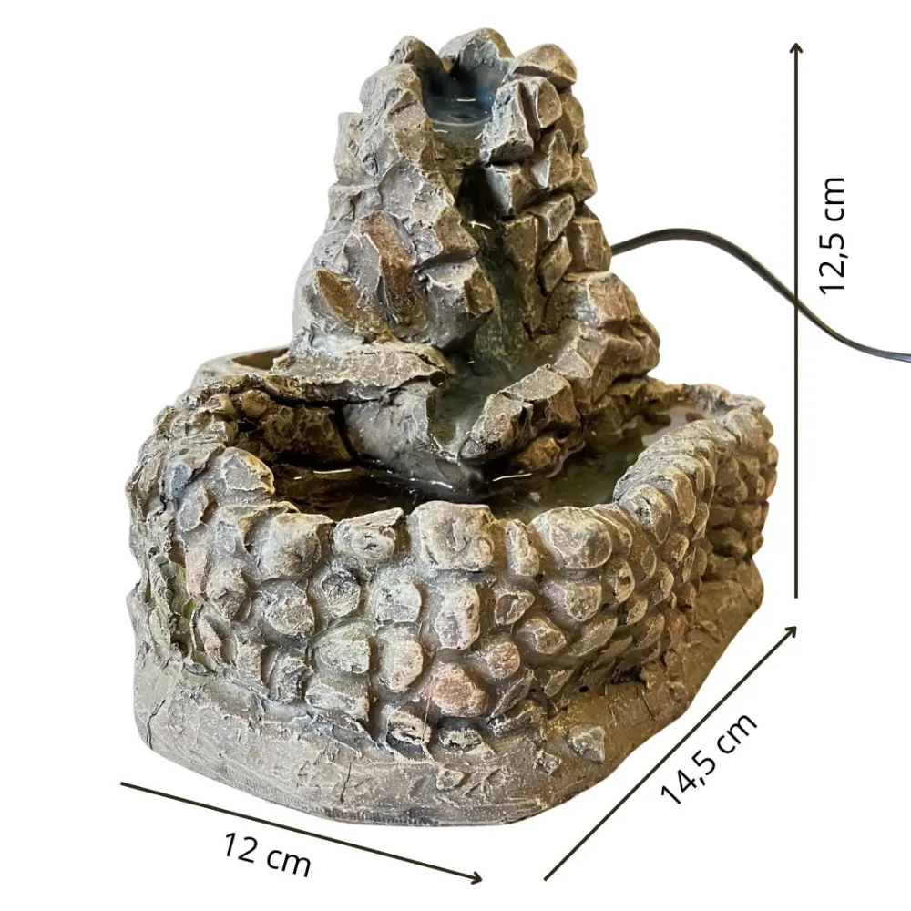 Faux Stone Resin Waterfall for 12–15 cm Nativity Figures