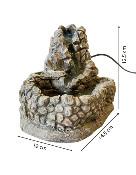 Faux Stone Resin Waterfall for 12–15 cm Nativity Figures