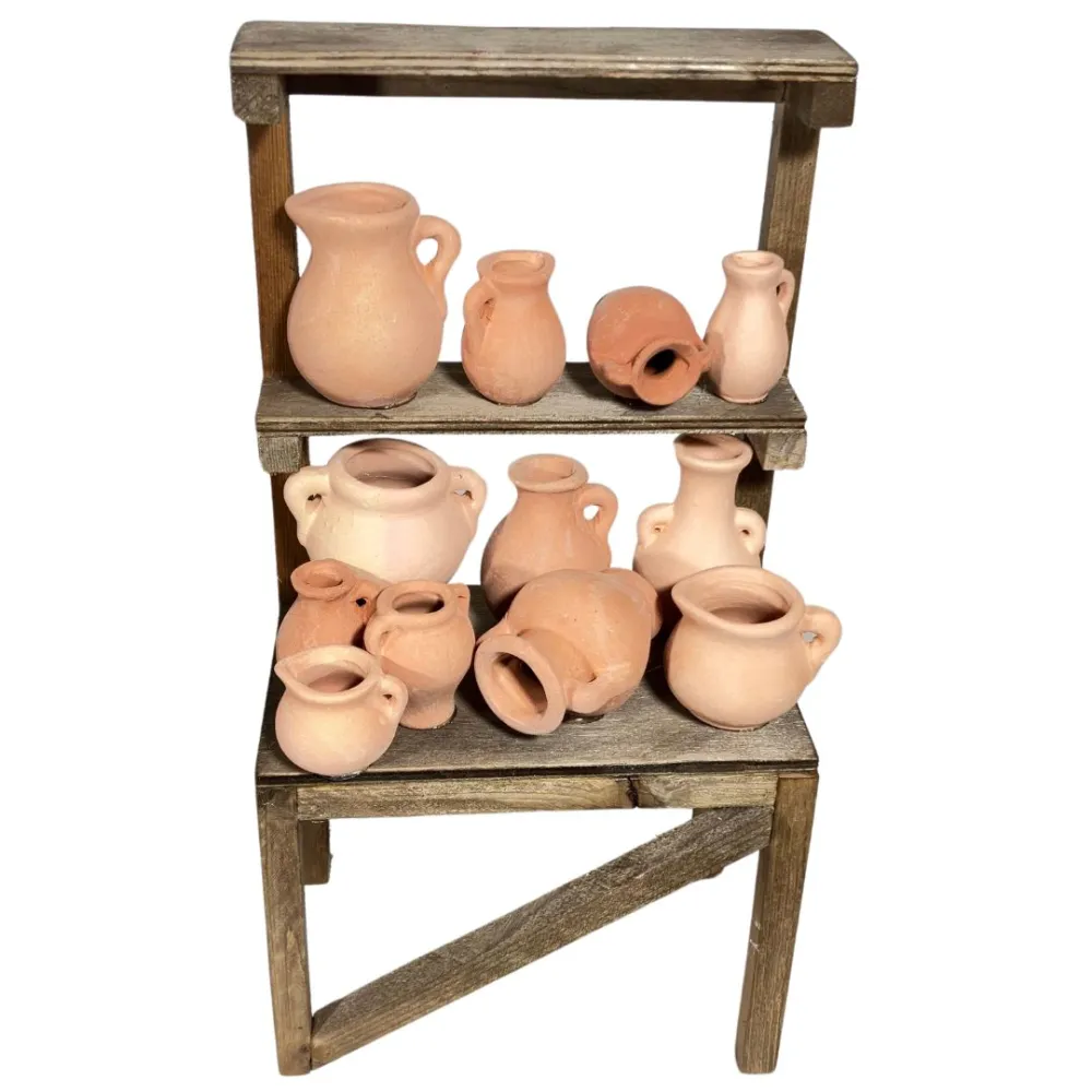 Wooden Amphora Stall for 30 cm Nativity Figures