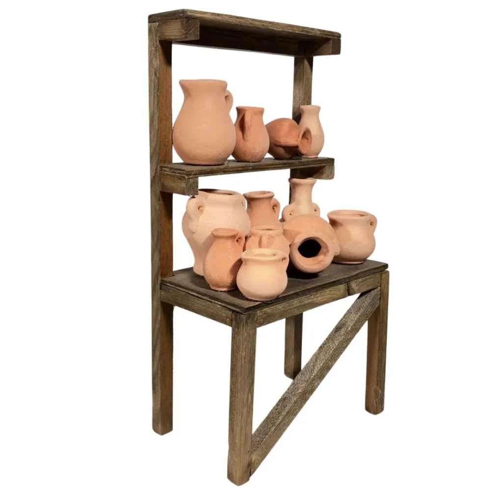 Wooden Amphora Stall for 30 cm Nativity Figures