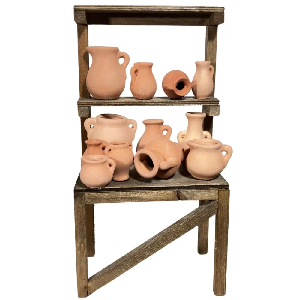Wooden Amphora Stall for 30 cm Nativity Figures