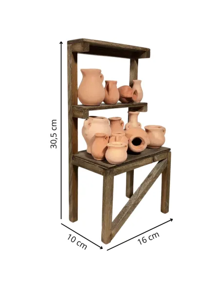 Wooden Amphora Stall for 30 cm Nativity Figures