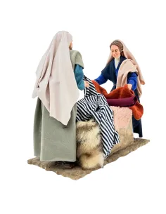 Animated Palestinian Market Fabric Stall Scene - 30 cm 2