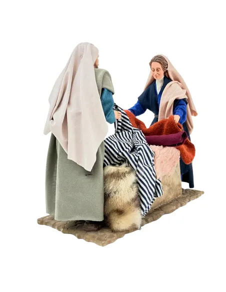 Animated Palestinian Market Fabric Stall Scene - 30 cm
