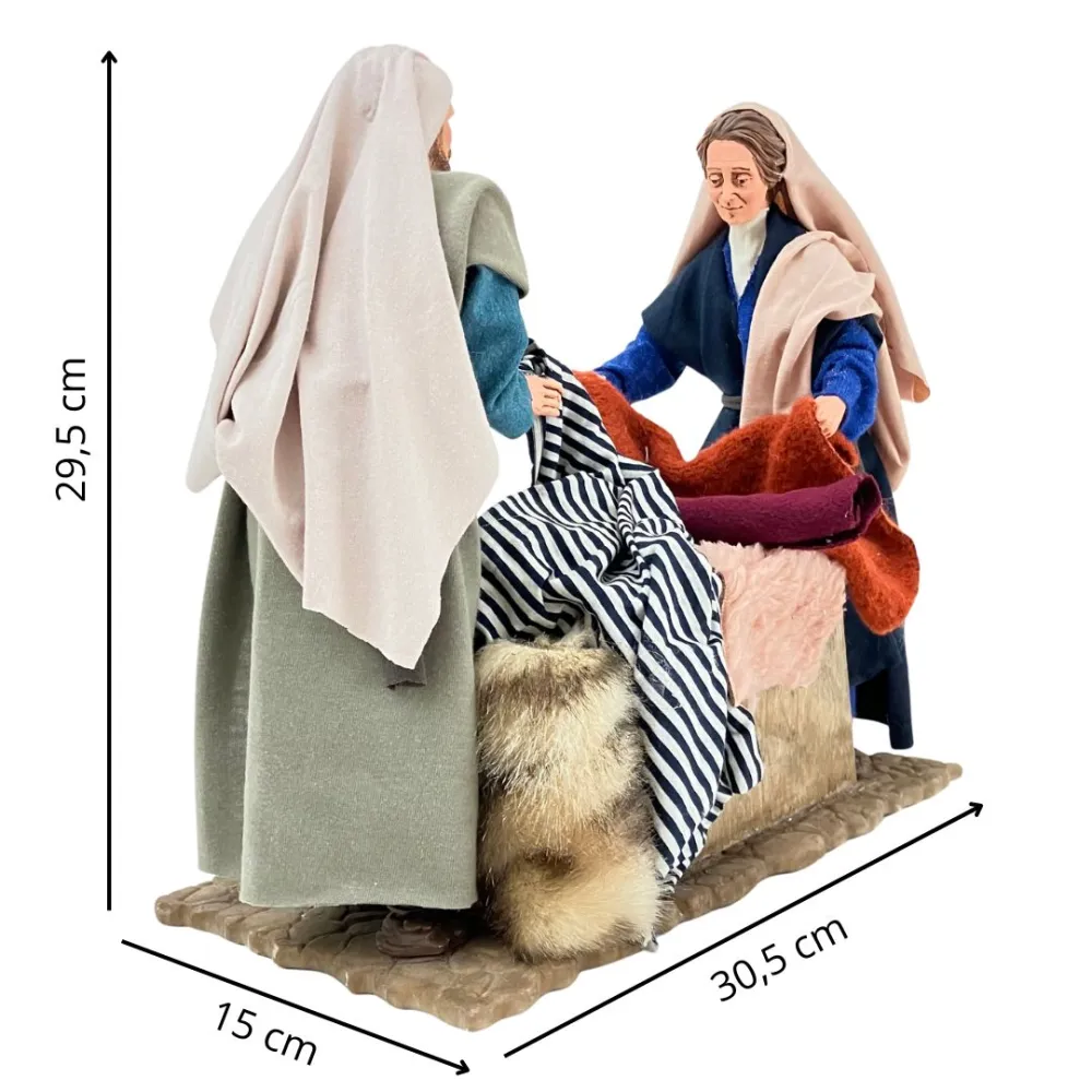 Animated Palestinian Market Fabric Stall Scene - 30 cm