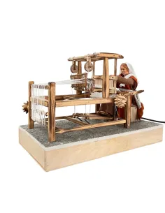 Animated Palestinian Weaver at a Loom - 30 cm