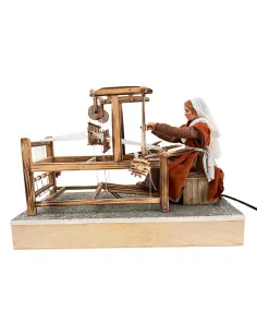 Animated Palestinian Weaver at a Loom - 30 cm 2