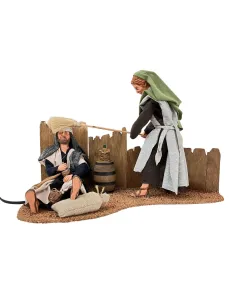 Scena marito e moglie palestinesi in movimento 30 cm 2