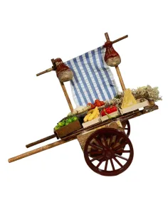 Wooden Two-Wheeled Cart with Assorted Provisions for 12 cm Nativity Figures 2