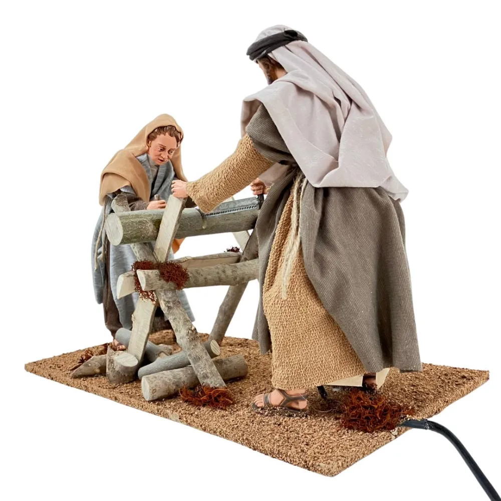 Animated Palestinian Woodcutters Scene - 30 cm