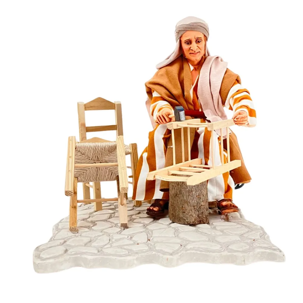 Animated Palestinian Chair Caner Repairing a Chair - 30 cm