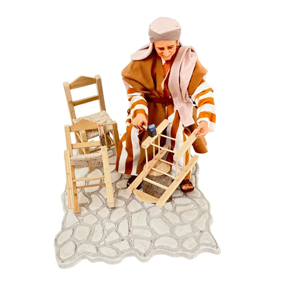 Animated Palestinian Chair Caner Repairing a Chair - 30 cm