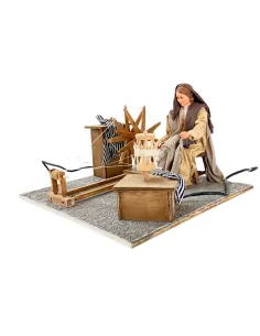 Animated Palestinian Spinner with Spinning Wheel - 30 cm