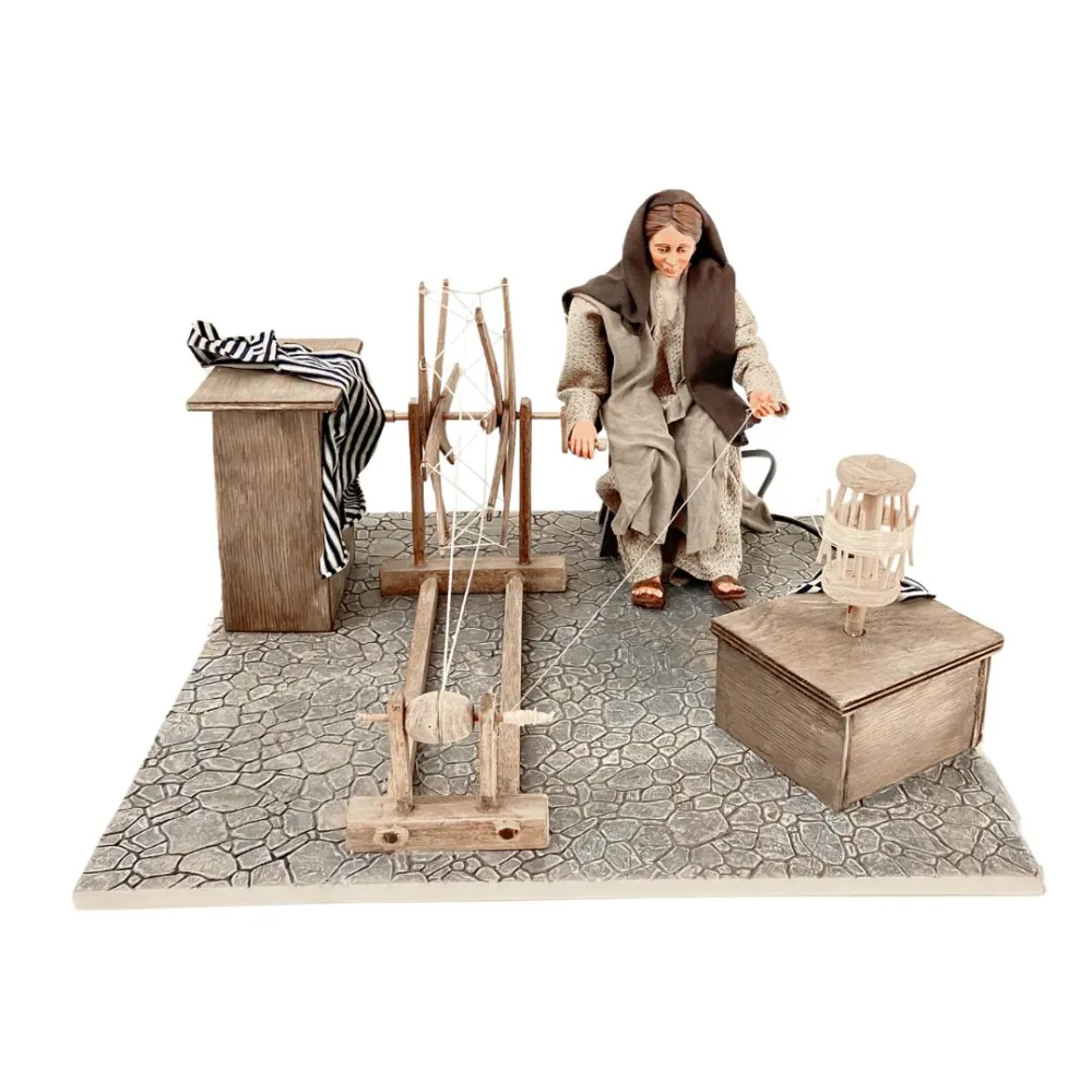 Animated Palestinian Spinner with Spinning Wheel - 30 cm