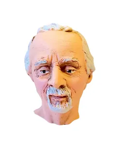 Man Head with Goatee and White Hair for 30 cm Nativity Figures