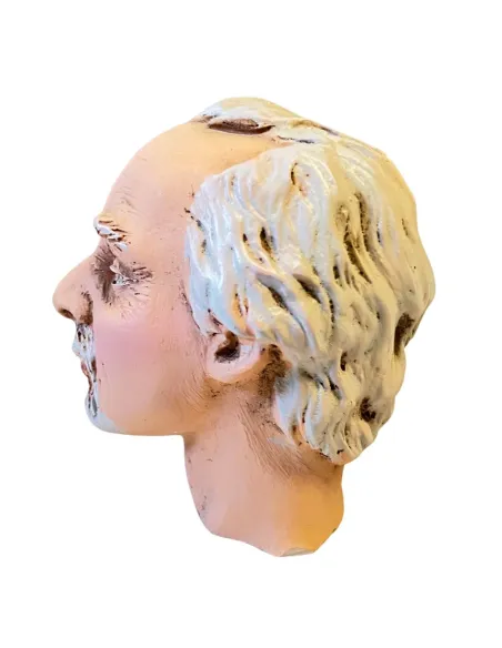 Man Head with Goatee and White Hair for 30 cm Nativity Figures