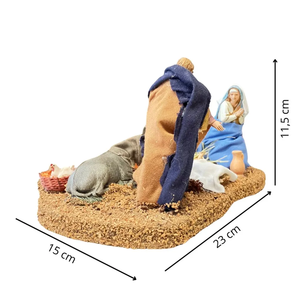 Animated 10 cm Landi Nativity Set