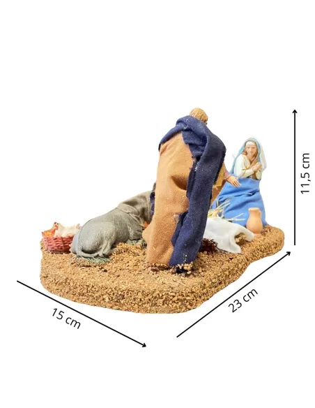 Animated 10 cm Landi Nativity Set