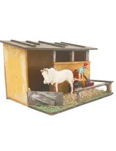Animated 10 cm Landi Farrier with Horse