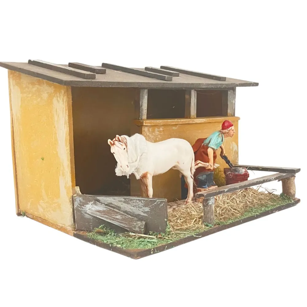 Animated 10 cm Landi Farrier with Horse