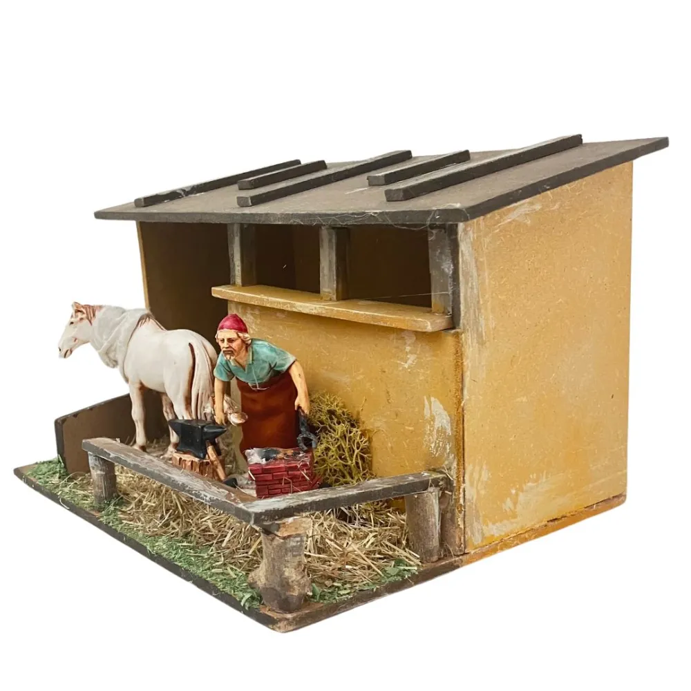 Animated 10 cm Landi Farrier with Horse