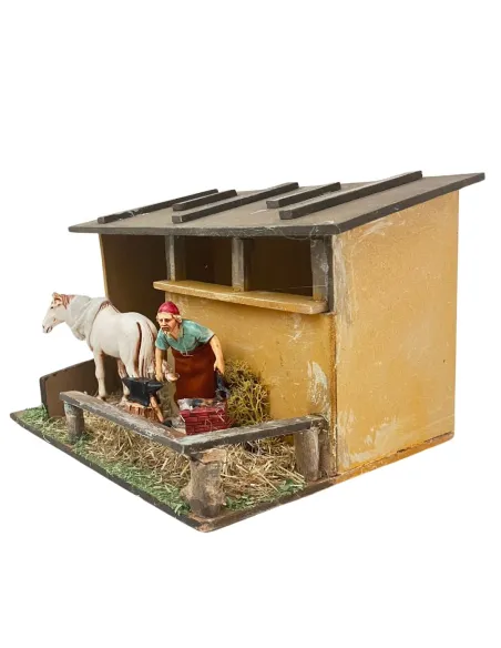 Animated 10 cm Landi Farrier with Horse