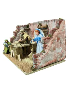 Famiglia di Nazareth a lavoro in movimento 30 cm 2